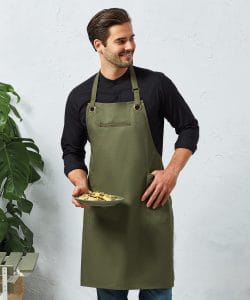 ?Barley? Contrast Stitch Bib Apron