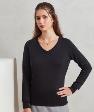 Women’s V Neck Knitted Workwear Sweater
