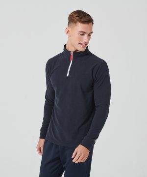zip long sleeve fleece piped Zip Soft Shell fleece Pullover