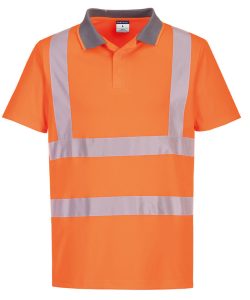 Eco Hi-vis short sleeve polo (EC10) orange color