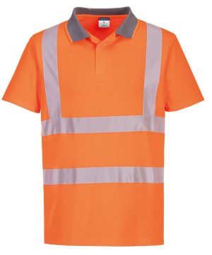 Eco Hi-vis short sleeve polo (EC10) orange color