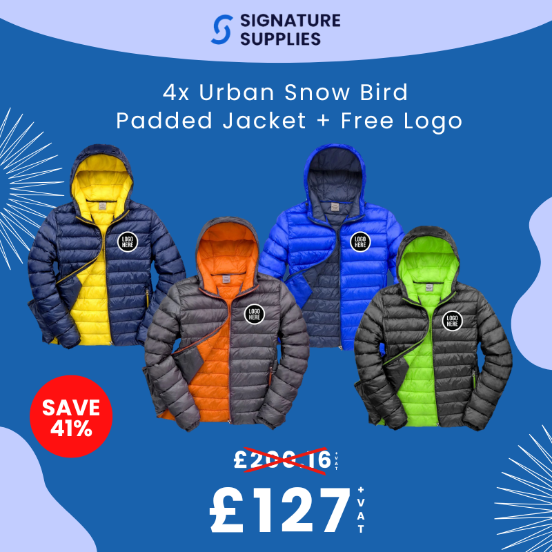 Urban Snow Bird Padded Jacket - workwear bundles, workwear bundle deals, workwear bundles with logo, embroidered workwear bundles, workwear bundle, workwear bundle packages, personalised workwear bundle, personalised workwear bundles, custom workwear bundles